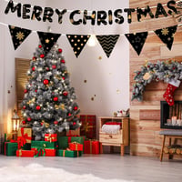 MIAHART 30 Lap Karácsonyi Mintás Papír A4 Fekete Arany Kétoldalas Scrapbooking 6