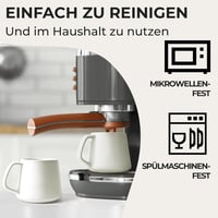MIAMIO 4 részes kávéscsésze szett 420ml fehér kerámia cappuccino teához 5