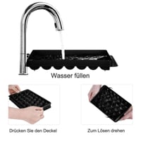 Miaowoof Kalup za led s poklopcem i spremnikom, 2,5 cm x 99 okruglih kockica leda, bez BPA, za koktele, kavu i čaj, štedi prostor, slaganje 3