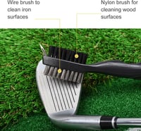 Miayical Golf Klub Kefe Karabinerrel, Dupla Oldalas Visszahúzható Tisztító Kefe - Black, L 5