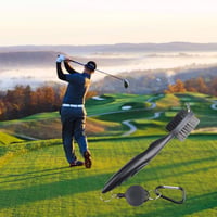 Miayical Golf Klub Kefe Karabinerrel, Dupla Oldalas Visszahúzható Tisztító Kefe - Black, L 7