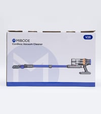 MIBODE V28B Vezeték Nélküli Porszívó 45000Pa Szívóerővel, 550W Motor, 65 Perc Üzemidő, Szürke-Kék, Szőrcsomó-Mentes Kefe, Szőnyeg és Keményp 10