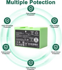 Micacorn 14,4V 36Wh 2500mAh Pótakkumulátor Roomba e és i Sorozathoz - Kompatibilis i3 i3+ i7 i7+ i8 i6 i4 e5 e6 Robotporszívókkal 4