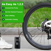 Micacorn 4500mAh hordozható elektromos légpumpa LCD kijelzővel autóhoz 3