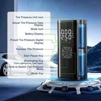 Micacorn 4500mAh hordozható elektromos légpumpa LCD kijelzővel autóhoz 6