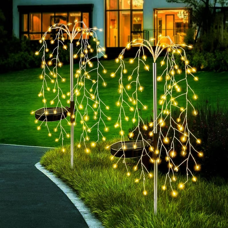 Micacorn Napelemes Fűzfavirág Lámpa 240 LED, 8 Mód, Vízálló Kerti Dekoráció