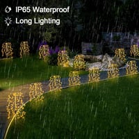 Micacorn Napelemes Fűzfavirág Lámpa 240 LED, 8 Mód, Vízálló Kerti Dekoráció 5