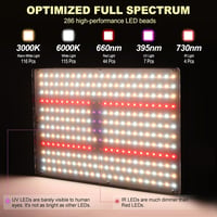 MICCYE Növénylámpa Állvánnyal 286 LED UV IR Teljes Spektrumú Beltéri Növényvilágítás Szabályozható Fényerővel 4/8/12H Időzítővel Palánták Vi 2