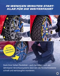 Lanțuri textile de zăpadă Michelin Easy Grip Evolution 7 – Set de 2 bucăți, lanțuri auto eficiente pentru iarnă 6