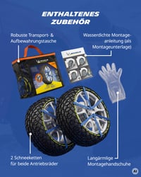 Lanțuri textile de zăpadă Michelin Easy Grip Evolution 7 – Set de 2 bucăți, lanțuri auto eficiente pentru iarnă 3