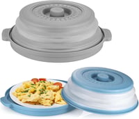 MICHIHOMIE 2db Összecsukható Mikrohullámú Sütő Fedő 26,8cm BPA Mentes 1