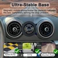 Suport magnetic auto pentru telefon MICMXMO pentru grila de ventilație Audi A3 8V (2014-2019), MagSafe - negru 4