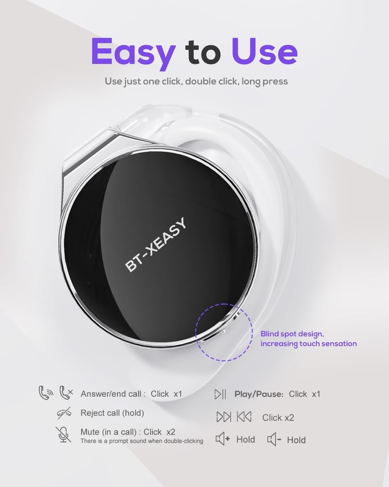 Micool Bluetooth 5.4 Nyitott Fülhallgató Zajszűrés, Vízálló Sport Headset 4 Mikrofonnal