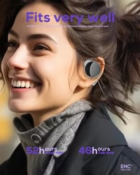 Micool Bluetooth 5.4 Nyitott Fülhallgató Zajszűrés, Vízálló Sport Headset 4 Mikrofonnal 6