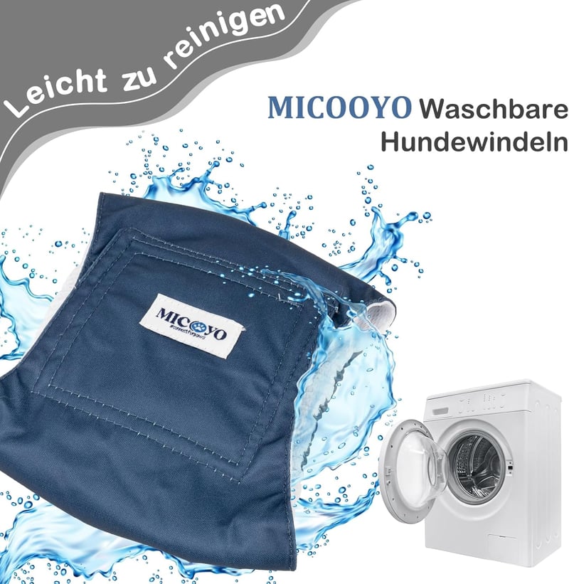 MICOOYO Mosható Kutyapelenka Hímeknek, Állítható Rögzítéssel, 3 db, M