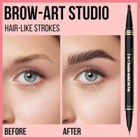 Microblading Szemöldök Ceruza 2in1 Fekete - Precíz Mikro Villás Applikátor 2