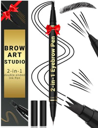 Microblading Szemöldök Ceruza 2in1 Fekete - Precíz Mikro Villás Applikátor 1