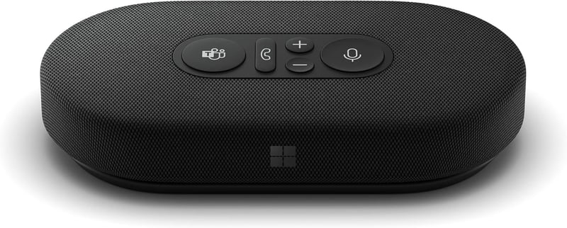 Microsoft Modern USB-C Hangszóró Fekete - Kompakt Hordozható Asztali Hangfal 25W Teljesítménnyel, Kábeltartóval és Hordtáskával