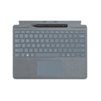 Husă Microsoft Surface Pro 8/X Alcantara + stilou - Culoare Ice Blue, husă de protecție cu stylus 1