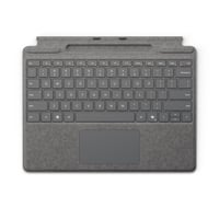 Tastatură Microsoft Surface Pro cu suport pentru creion digital - Accesoriu pentru laptop de culoare platină cu spațiu de stocare 1