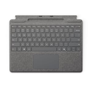 Tipkovnica Microsoft Surface Pro s držačem za olovku Slim Pen – platinasta boja, dodatak za prijenosno računalo s prostorom za pohranu