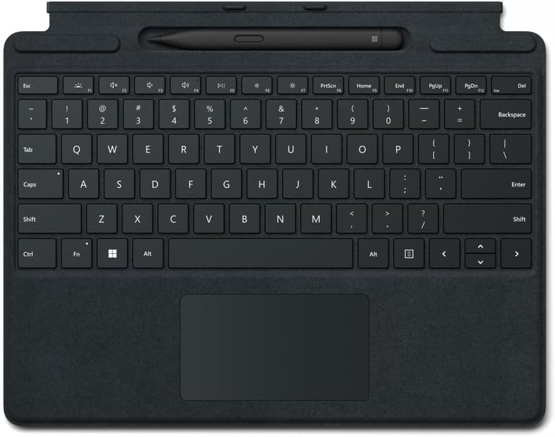 Microsoft Surface Pro Type Cover Billentyűzet - Fekete, Eredeti Tablet Billentyűzet Windows Kompatibilis