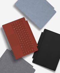 Microsoft Type Cover billentyűzet Surface Pro 3/4/5/6/7/7+ - LED háttérvilágítás, üveg touchpad, francia AZERTY, piros 2
