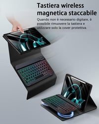 MicroTunk Bluetooth puzdro s klávesnicou a podsvietením, talianskym QWERTY rozložením a myšou pre iPad Air 13" (M4 2026/M3 2025/M2 2024) a iPad Pro 12,9" (3.-6. gen.) 8