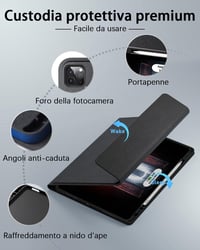 MicroTunk Bluetooth puzdro s klávesnicou a podsvietením, talianskym QWERTY rozložením a myšou pre iPad Air 13" (M4 2026/M3 2025/M2 2024) a iPad Pro 12,9" (3.-6. gen.) 7