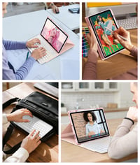 MicroTunk iPad Air 13" (M4 2026/M3 2025/M2 2024) a iPad Pro 12,9" (3.–6. gen.) Bluetooth puzdro s klávesnicou, podsvietením, talianskym rozložením QWERTY a myšou 9