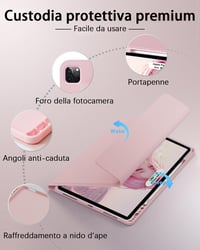MicroTunk iPad Air 13" (M4 2026/M3 2025/M2 2024) a iPad Pro 12,9" (3.–6. gen.) Bluetooth puzdro s klávesnicou, podsvietením, talianskym rozložením QWERTY a myšou 7