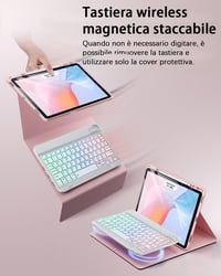 MicroTunk iPad Air 13" (M4 2026/M3 2025/M2 2024) a iPad Pro 12,9" (3.–6. gen.) Bluetooth puzdro s klávesnicou, podsvietením, talianskym rozložením QWERTY a myšou 8