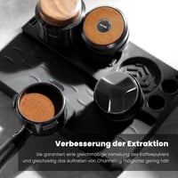 MICXNIC Espresso Leveler 58 mm Diófa Kávé Elosztó Magasság Állítható Portafilter Barista Kiegészítő 304 Rozsdamentes Acél Fekete 4