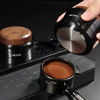 MICXNIC Kávétömörítő 54 mm Rugós Önszintező Espresso Tamper Sage Breville Barista Express Portafilterhez Dió Fekete 4