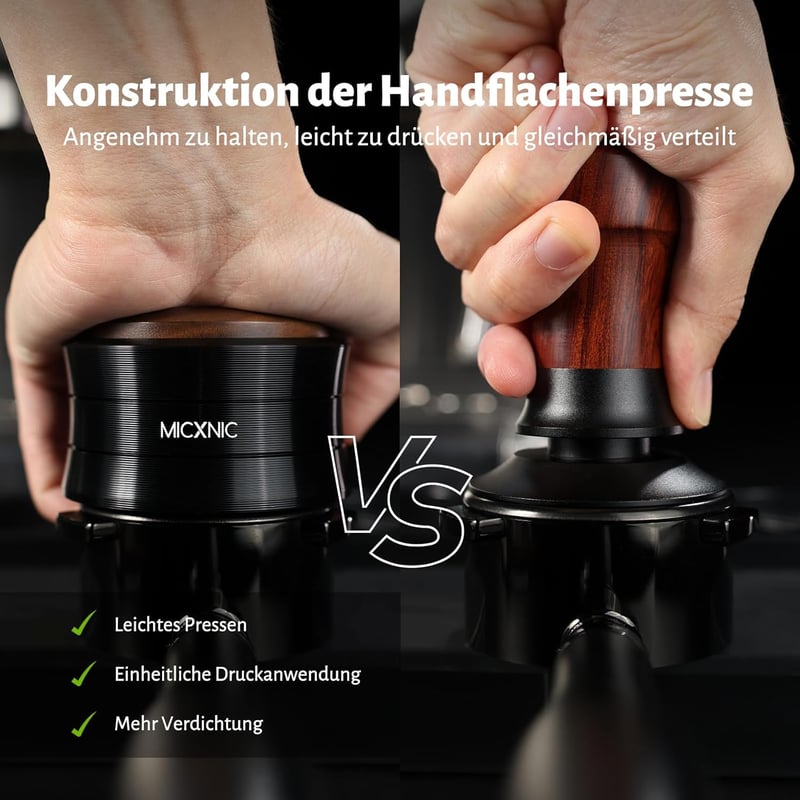 MICXNIC Kávétömörítő 54 mm Rugós Önszintező Espresso Tamper Sage Breville Barista Express Portafilterhez Dió Fekete