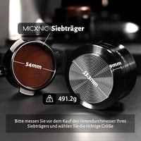 MICXNIC Kávétömörítő 54 mm Rugós Önszintező Espresso Tamper Sage Breville Barista Express Portafilterhez Dió Fekete 3