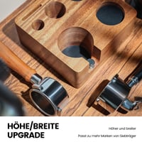 Stație de tamper MICXNIC 58 mm din lemn de nuc, stație de tasare pentru espresso reglabilă pe înălțime, accesoriu pentru espressor pentru bariști 4