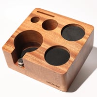 Stație de tamper MICXNIC 58 mm din lemn de nuc, stație de tasare pentru espresso reglabilă pe înălțime, accesoriu pentru espressor pentru bariști 1