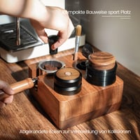 Stație de tamper MICXNIC 58 mm din lemn de nuc, stație de tasare pentru espresso reglabilă pe înălțime, accesoriu pentru espressor pentru bariști 6