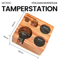 Stație de tamper MICXNIC 58 mm din lemn de nuc, stație de tasare pentru espresso reglabilă pe înălțime, accesoriu pentru espressor pentru bariști 2
