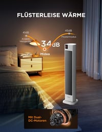 Midea 2000W kerámia elektromos fűtőtest termosztáttal, távirányítóval és 24 órás időzítővel 5