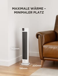 Midea 2000W kerámia elektromos fűtőtest termosztáttal, távirányítóval és 24 órás időzítővel 6