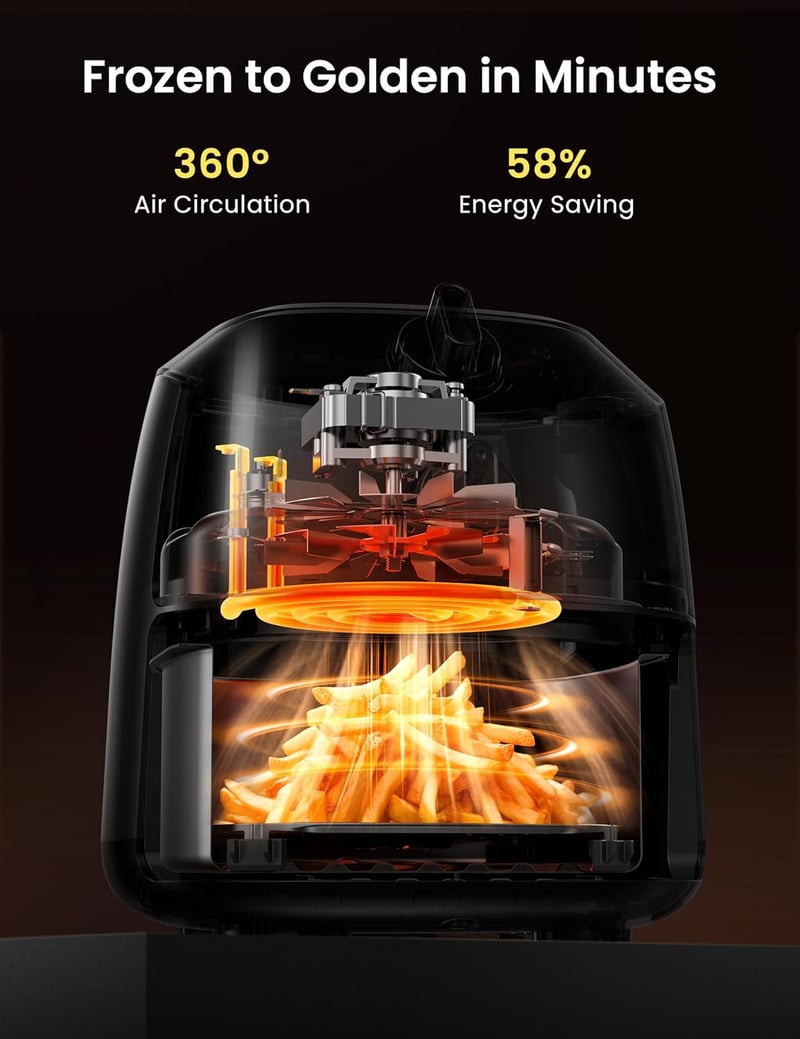 Midea 2L olajmentes forró levegős fritőz 1150W automata kikapcsolással