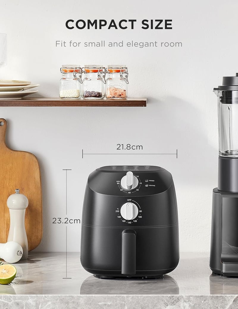 Midea 2L olajmentes forró levegős fritőz 1150W automata kikapcsolással
