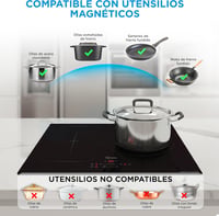 MIDEA 3 égős indukciós főzőlap 7400W Flex Zone érintésvezérléssel 10