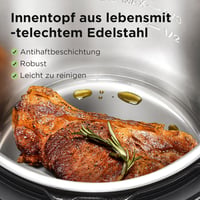 Midea 9-in-1 Elektromos Kukta 8L - Multifunkciós Főzőedény Joghurt, Rizs, Lassú Főzés, Sous Vide, Gőzölés Funkciókkal, Rozsdamentes Acél Bel 9