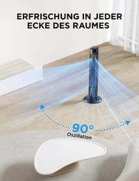Stĺpový ventilátor Midea FZ10-17JR, 97 cm, s diaľkovým ovládaním, 45 W, čierny 4