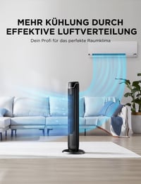 Stĺpový ventilátor Midea FZ10-17JR, 97 cm, s diaľkovým ovládaním, 45 W, čierny 3