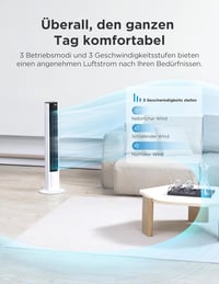 Midea FZ10-19BRA torony ventilátor távirányítóval, 7 órás időzítő, 3 sebesség 4