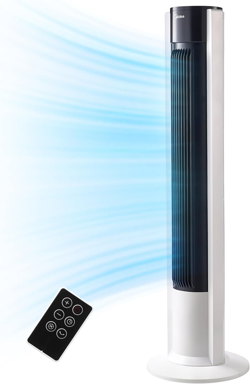 Midea FZ10-19BRA torony ventilátor távirányítóval, 7 órás időzítő, 3 sebesség